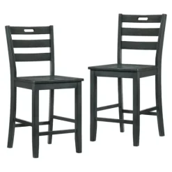Kirkland's Home Dark Ladder Counter Stools, Set Of 2- Bar Stools & Counter Height Stools