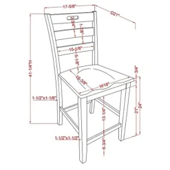 Kirkland's Home Dark Ladder Counter Stools, Set Of 2- Bar Stools & Counter Height Stools
