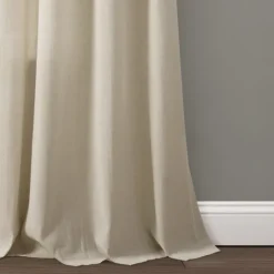 Kirkland's Home Dark Linen Lace Curtain Panel Set, 84 In.- Curtains & Drapes