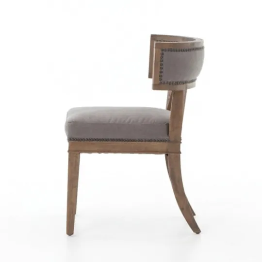 Kirkland's Home Dark Moon Canvas Upholstered Dining Chair- Dining Chairs