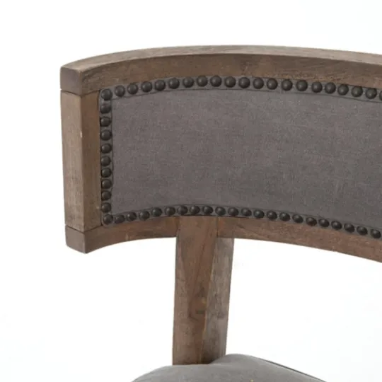 Kirkland's Home Dark Moon Canvas Upholstered Dining Chair- Dining Chairs