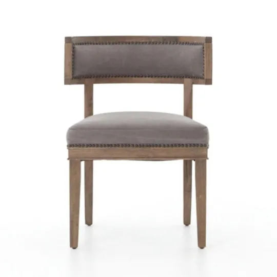 Kirkland's Home Dark Moon Canvas Upholstered Dining Chair- Dining Chairs
