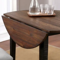 Kirkland's Home Dark Oak And Walnut 3-Pc. Dining Set- Dining Tables