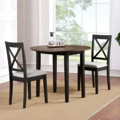 Kirkland's Home Dark Oak And Walnut 3-Pc. Dining Set- Dining Tables