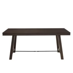 Kirkland's Home Dark Oak Wood Rustic Dining Table- Dining Tables