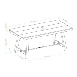 Kirkland's Home Dark Oak Wood Rustic Dining Table- Dining Tables