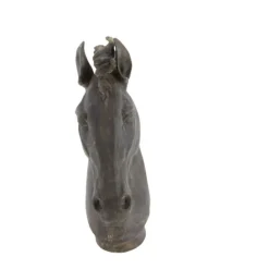 Kirkland's Home Dark Polystone Horse Head Statue- Statues & Figurines