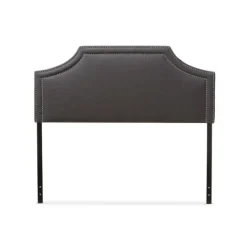 Kirkland's Home Dark Scalloped Corner Queen Headboard- Beds & Headboards
