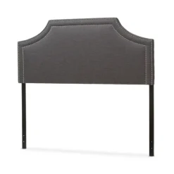 Kirkland's Home Dark Scalloped Corner Queen Headboard- Beds & Headboards
