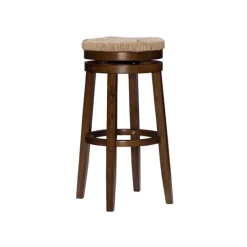 Kirkland's Home Dark Seagrass Swivel Bar Stool- Bar Stools & Counter Height Stools