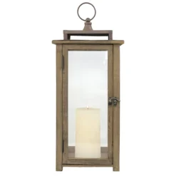 Kirkland's Home Dark Stain Distressed Lantern- Lanterns