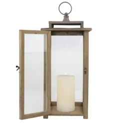 Kirkland's Home Dark Stain Distressed Lantern- Lanterns