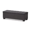 Kirkland's Home Dark Tufted Contemporary Storage Bench- Entryway Furniture