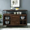 Kirkland's Home Dark Walnut 3-Door Industrial Sideboard And Buffet- Cabinets & Sideboards