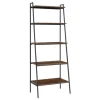Kirkland's Home Dark Walnut Industrial Ladder Shelf- Bookshelves