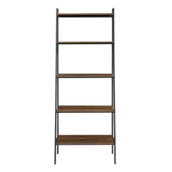 Kirkland's Home Dark Walnut Industrial Ladder Shelf- Bookshelves