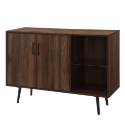 Kirkland's Home Dark Walnut Mid-Century Console Table- Console Tables