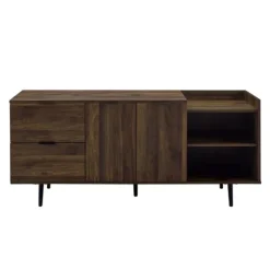 Kirkland's Home Dark Walnut Mid-Century 4-Door Tv Stand- Tv Stands & Media Consoles