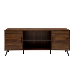 Kirkland's Home Dark Walnut Mid-Century 2-Door Media Cabinet- Tv Stands & Media Consoles