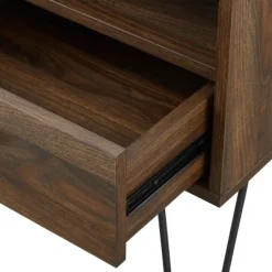 Kirkland's Home Dark Walnut Modern Farmhouse Side Table- Accent & End Tables