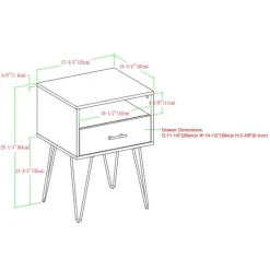 Kirkland's Home Dark Walnut Modern Farmhouse Side Table- Accent & End Tables
