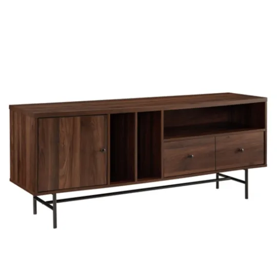 Kirkland's Home Dark Walnut Modern Record Storage Tv Stand- Tv Stands & Media Consoles