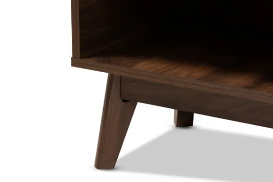 Kirkland's Home Dark Walnut 5-Shelf Wooden Shoe Cabinet- Entryway Furniture
