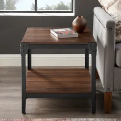 Kirkland's Home Dark Walnut 2-Tier Accent Tables, Set Of 2- Accent & End Tables