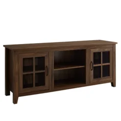 Kirkland's Home Dark Walnut Window Pane Tv Stand- Tv Stands & Media Consoles