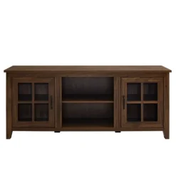 Kirkland's Home Dark Walnut Window Pane Tv Stand- Tv Stands & Media Consoles