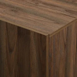 Kirkland's Home Dark Walnut Wood And Black Metal Sideboard- Cabinets & Sideboards