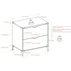 Kirkland's Home Dark Walnut Wood And Iron Accent Filing Cabinet- Office Furniture