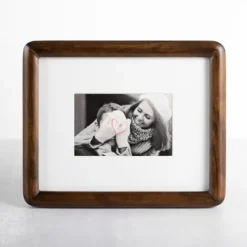 Kirkland's Home Dark Wood Round Corner Picture Frame, 4X6- Picture Frames