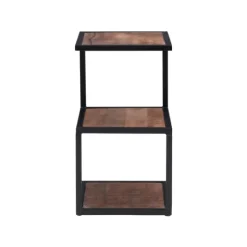 Kirkland's Home Dark Wood Shelves S-Frame Accent Table- Accent & End Tables