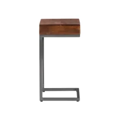 Kirkland's Home Dark Wood Single Drawer C-Frame Accent Table- Accent & End Tables