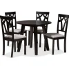 Kirkland's Home Dark Wooden Splayed Base 5-Pc. Dining Set- Dining Tables