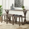 Kirkland's Home Dark Wooden Trestle Counter Table, 72 In.- Dining Tables