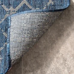 Kirkland's Home Davon Blue Moroccan Trellis Outdoor Rug, 8X10- Outdoor Rugs