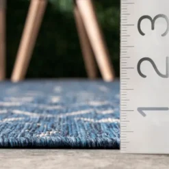 Kirkland's Home Davon Blue Moroccan Trellis Outdoor Rug, 8X10- Outdoor Rugs