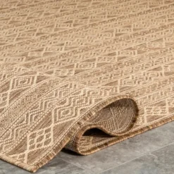 Kirkland's Home Davon Geometric Striped Outdoor Rug, 5X8- Outdoor Rugs
