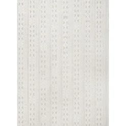 Kirkland's Home Davon Gray Geometric Striped Outdoor Rug, 5X8- Outdoor Rugs