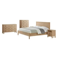 Kirkland's Home Dean Double Driftwood Pine 5-Pc. King Bedroom Set- Beds & Headboards