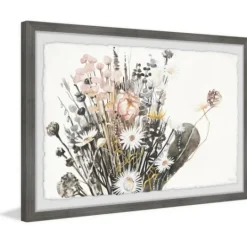 Kirkland's Home Deckled Flowering Bundle Framed Art Print- Framed Art