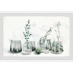 Kirkland's Home Deckled Glasses And Greens Framed Art Print- Framed Art