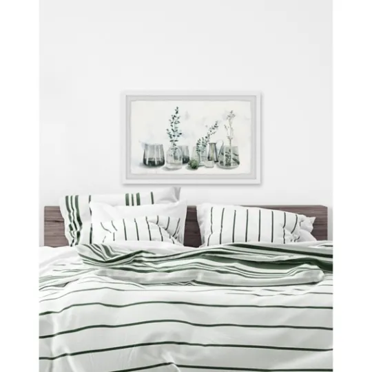 Kirkland's Home Deckled Glasses And Greens Framed Art Print- Framed Art