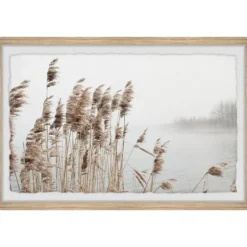 Kirkland's Home Deckled Lakeside Grass Framed Art Print- Framed Art