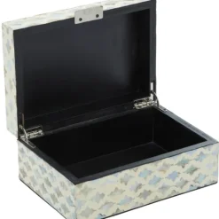 Kirkland's Home Decorative Mussel Shell Wood Boxes, Set Of 2- Baskets & Boxes