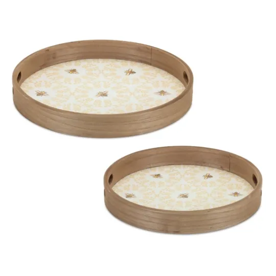 Kirkland's Home Decorative 2-Pc. Tray Set- Decorative Trays