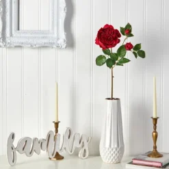 Kirkland's Home Deep Blooming Rose Stems, Set Of 6- Stems & Bouquets