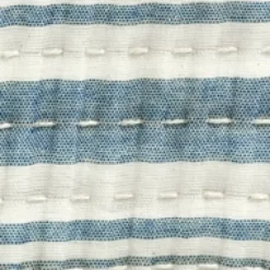 Kirkland's Home Deep Blue Pick Stitch Stripe Decorative Throw- Blankets & Throws